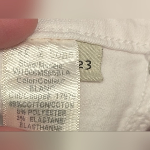 NWT Rag & Bone high rise ankle skinny white denim stretchy jeans size 23 - Picture 10 of 10